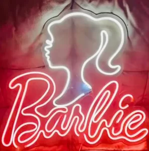 letreo neon de barbie